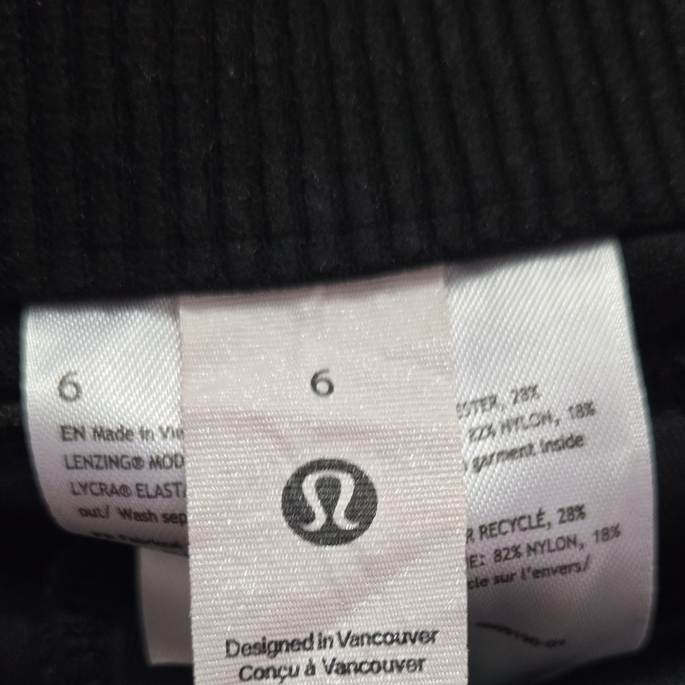 Lululemon Ribbed Softstreme Zip-Leg High-Rise Cropped Pants 25" - Picture 10 of 14